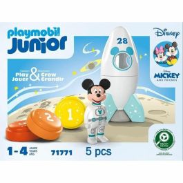 Playmobil 71771 Junior - Set Mickey Astronauta con Cohete Disney, Juguete de Construcción de 5 Piezas para Niños a Partir de 12 Meses
