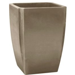 PALMEA Jarrón Alto Arbustero 65 L - Doble Pared - Reserva de Agua Integrada - 47 x 47 x 65 cm - Taupe - EDA PALMEA Jarrón Alto Arbustero 65 L - Doble Pared - Reserva de Agua Integrada - 47 x 47 x 65 cm - Taupe - EDA