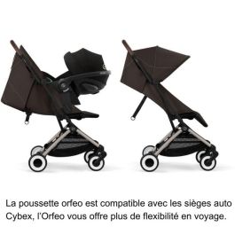 Cybex Gold CYB4063846523368 - Cochecito ultracompacto y cómodo ORFEO de 4 ruedas - Marrón Chocolate