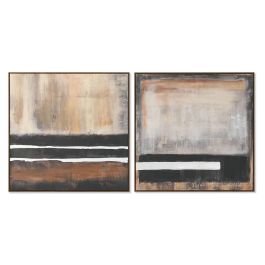 Cuadro Urban DKD Home Decor Marron Negro 4 x 100 x 100 cm (2 Unidades)