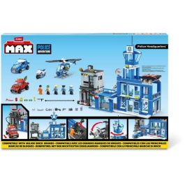 Zuru Max Build Set Construcción Estación de Bomberos y Policía, 976 Piezas, Vehículos y Accesorios, Modelos Surtidos