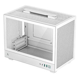 DeepCool DEE1721265501189 Minitorre CH160 mT Blanca, diseño compacto y optimizado para Mini-ITX