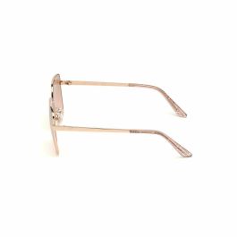 Guess GU7615 28U Gafas de Sol para Mujer, Cuadradas con Montura Metal Oro Rosado y Cristales Burdeos Espejado 56mm 140mm