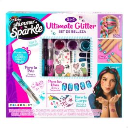 Set de Belleza Cra-Z-Art 2 x 13 x 2 cm Infantil Uñas Pelo Cuerpo Purpurina 4 Unidades