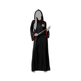 Disfraz Túnica de Mago o Hechicero Negra con Capucha Unisex Adulto Talla M-L, Poliéster para Cosplay y Teatro Disfraz Túnica de Mago o Hechicero Negra con Capucha Unisex Adulto Talla M-L, Poliéster para Cosplay y Teatro