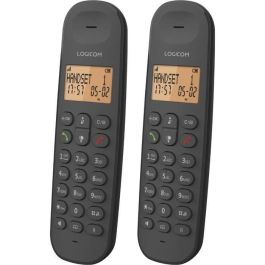 Logicom LOG1695682803788 DECT ILOA 255T DUO Teléfono Fijo Inalámbrico Negro con Contestador Automático