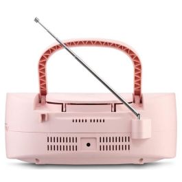 Medion AAAQL64901 Radio CD K7 FM portátil con 2x3W RMS de potencia, color rosa