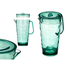 Leknes Jarra para Agua con Tapa de Plástico PS y Diseño de Puntos, Capacidad 2 Litros, Color Verde, Medidas 19.7 x 26.5 x 14.1 cm (6 Unidades) Precio: 32.79000054. SKU: B1DHC2LZXY
