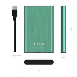 Aisens ASE-2525SGN Caja Externa Disco Duro 2.5" USB 3.0 5.0Gbps UASP SATA Aluminio Sin Tornillos Verde Aisens ASE-2525SGN Caja Externa Disco Duro 2.5" USB 3.0 5.0Gbps UASP SATA Aluminio Sin Tornillos Verde