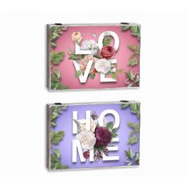 DKD Home Decor Tapa Contador Rosa Lila 46 x 6 x 32 cm