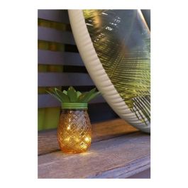 Galix Piña Solar Metal/Vidrio 5 LED Filamento Blanco Cálido H:185mm Ø:125mm