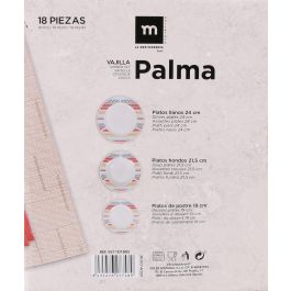 Vajilla Redonda 18 Piezas "Palma" - La Mediterranea (2 Unidades) Vajilla Redonda 18 Piezas "Palma" - La Mediterranea (2 Unidades)