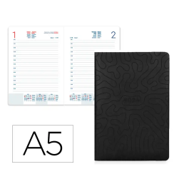 Liderpapel Lipsi Agenda 2026 Día Página A5 Encuadernada Negro Papel 70gr FSC Simil Piel Precio: 16.2624. SKU: B15MCPSJBW