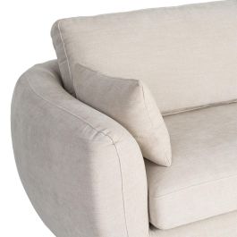 Sofá 3 Plazas Crema Tejido-Metal 229 X 92 X 88 cm