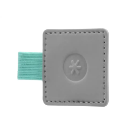 Antartik Portabolígrafo Autoadhesivo para Cuaderno, Agenda y Tablet hasta 15mm Grosor, Gris y Turquesa