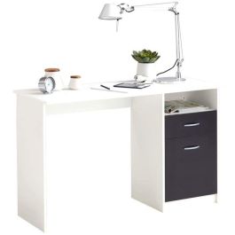 FMD FMD4029494113894 Escritorio JACKSON, Blanco con detalles negros, 123x76.5x50 cm, Fabricado en Alemania Precio: 124.88999996. SKU: B14V6PW6CF