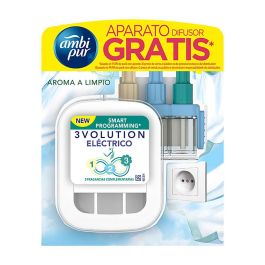 Ambipur Ambientador Eléctrico 3volution Pack Inicial con Aparato y Recambio de 21 ml, Aroma Limpio y 3 Fragancias Distintas Precio: 7.69000012. SKU: B16NR8MA3M
