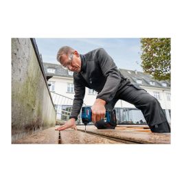 Bosch GDR 18V-220 C Akku-Drehschlagschrauber, Taladro Percutor de Pistola Profesional 18V, Sin Escobillas, 3 Velocidades, Par Máx. 220 Nm, 1/4", Color Azul, Incluye Funda