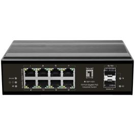 LevelOne IGP-1031 Switch de Red Industrial 8 puertos Gigabit Ethernet PoE+ 2 ranuras SFP 240W Montaje DIN Precio: 413.99086894. SKU: B1G4BDPFNH
