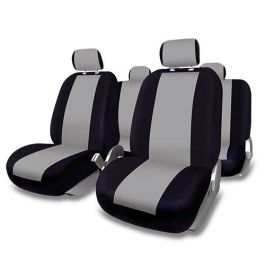 Abc Cs12 FUK10410 Juego Completo Fundas Asientos Coche Universales Sevilla Gris 5 Plazas 11 Piezas Compatible Airbag