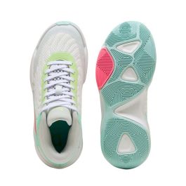 Zapatillas de Baloncesto para Niños Puma Court Pro 2 Blanco Verde XL