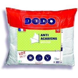 Juego de 2 almohadas antiácaros 50x70 cm - 100% Poliéster - DODO Precio: 31.58999998. SKU: B1ESZQTNAR