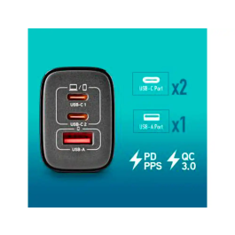 Ngs Cargador de Pared GaN Ultrarrápido para Portátil 65W con 2 Puertos USB-C y 1 Puerto USB-A Precio: 14.49999991. SKU: B17PHKSQY4