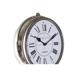 DKD Home Decor Reloj de Pie Tradicional con Trípode, Color Natural y Plateado, de Aluminio y Madera de Mango, 83x45x36 cm