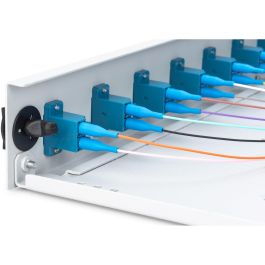 DIGITUS LWL Spleißbox 1HE Caja Empalme Fibra Óptica 12x LC DX OS2 Gris 483mm