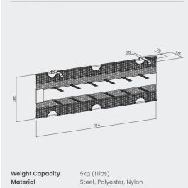 Vivolink Gestión de Cables Bajo el Escritorio con Malla para Organización y Ocultación de Regletas y Cables