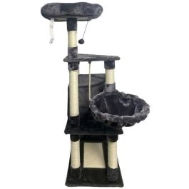SWIFTY Árbol para gatos - 55 x 40 x 138 cm - Gris oscuro - 3 plataformas, 1 percha, 1 nicho, postes rascadores SWIFTY Árbol para gatos - 55 x 40 x 138 cm - Gris oscuro - 3 plataformas, 1 percha, 1 nicho, postes rascadores