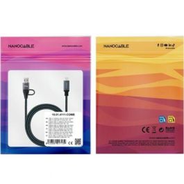 NANOCABLE CABLE USB3.2 GEN2x2 100W,USB-C+A/M-USB-C/M,1M