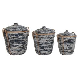 Cesta Boho DKD Home Decor Negro Blanco 51 x 62 x 56 cm Set de 3 Precio: 181.61374. SKU: B1J8G6X4ZR