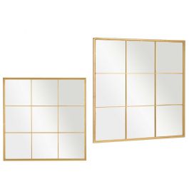 Giftdecor Espejo de Pared Ventanal Cuadrado, Marco de Metal Oro y Cristal 90x90 cm Precio: 49.7899996. SKU: B1D5Y68SPX