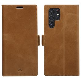 dbramante1928 Copenhagen Slim Flip-Hülle Funda para Samsung Galaxy S22 Ultra - Carcasa Tipo Folio en Cuero Bronceado (Hellbraun)