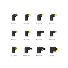 Aisens Cargador Universal 90W Automático con 12 Conectores y USB-A QC3.0 para Portátiles y Dispositivos Móviles