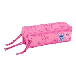 Bolso Escolar Portatodo Safta Triple Pequeño Con Goma Elastica 22 cm Stitch Chill 85x220x60 mm
