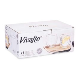 Vivalto Vaso de Vidrio Borosilicato 245 ml, 8x8x8 cm, Transparente (24 Unidades) Vivalto Vaso de Vidrio Borosilicato 245 ml, 8x8x8 cm, Transparente (24 Unidades)