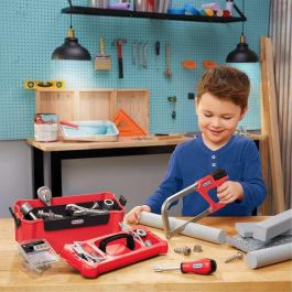 LITTLE TIKES Kit Creative Construction - 7 Herramientas realistas, Caja y Accesorios de espuma para niños, Motricidad Fina