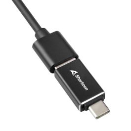 SHARKOON 4044951037575 Base para portátil y replicador de puertos Inalámbrico USB 3.2 Gen 1 Type-C Negro
