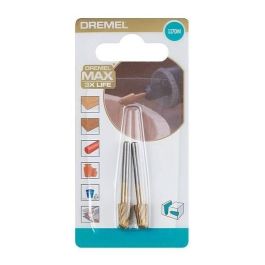 Dremel Max 117 Juego de 2 Cortadores de Acero de Alta Velocidad Recubiertos con TiN, Punta Redonda Ø 6,4 mm, 2x Más Durabilidad Dremel Max 117 Juego de 2 Cortadores de Acero de Alta Velocidad Recubiertos con TiN, Punta Redonda Ø 6,4 mm, 2x Más Durabilidad