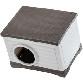 Nicho - FERPLAST - PETVILLA 60 - 54 x 43 x 38,5 cm - Blanco / Gris Nicho - FERPLAST - PETVILLA 60 - 54 x 43 x 38,5 cm - Blanco / Gris