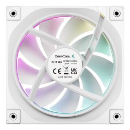 DeepCool FL12-3IN1 ARGB - Pack de 3 Ventiladores 120mm PWM, Blanco, 9 Aspas, Luz ARGB Direccionable, Rodamiento FDB, 500-2150 RPM