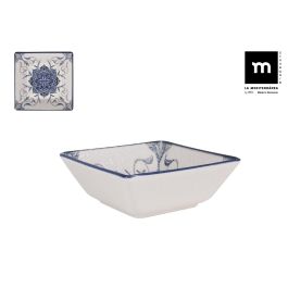 La Mediterranea Bol Cuadrado Colección Rosetta con Acabado Elite Brillo 13x13x5 cm, 295 g (28 Unidades)