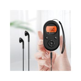 Sandberg Pocket Radio FM/AM Recargable Portátil para Actividades al Aire Libre, Deportes, Camping y Emergencias, con Auriculares Incluidos