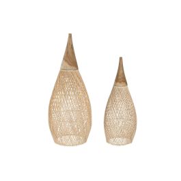 Pantalla Item Home DKD Home Decor Natural 35 x 85 x 35 cm Set de 2 Precio: 363.7139005808. SKU: B136NNEK3K