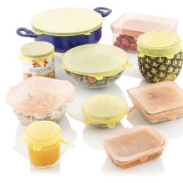 Set de 10 Tapas de Cocina Reutilizables y Ajustables Lilyd InnovaGoods