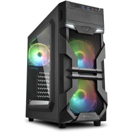 Sharkoon VG7-W RGB Caja de PC Midi Tower ATX Negro con Iluminación RGB para Placas Base ATX, Micro ATX, Mini-ATX Precio: 106.50000009. SKU: B163NQ3KF5