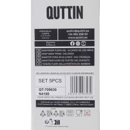 Inde Set 5Pcs Cuchillos, Tijeras y Taco Colección Natura Nero