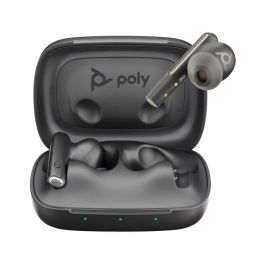 HP Poly Voyager Free 60 UC Auriculares Inalámbricos Carbon Black + Adaptador BT700 USB-A + Estuche Carga Básica para Trabajo